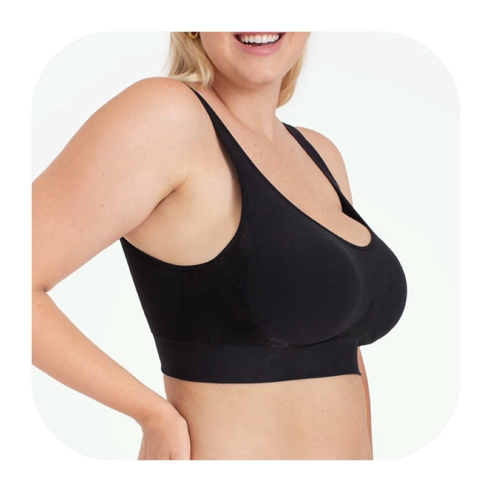 NWT Truekind 2XL black enhanced comfort wireless shaper bra